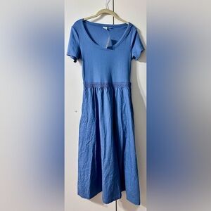 NWT GAP Ribbed Blue Dress S Petite